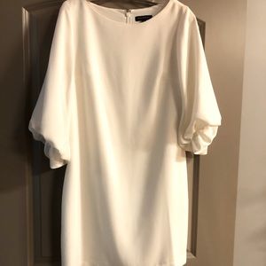 Banana Republic white ballon sleeve dress.  NWOT.  Size 8